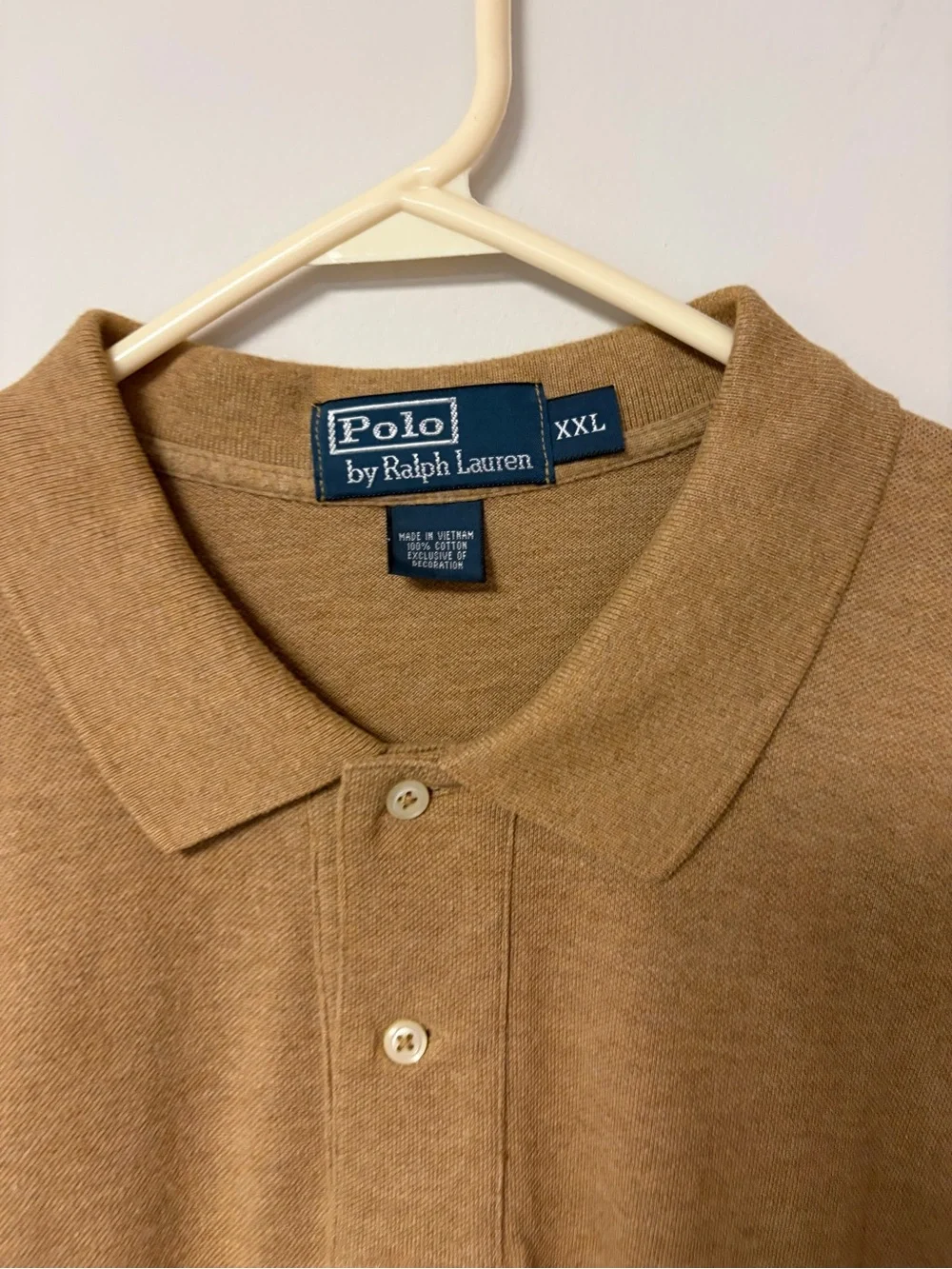 Ralph Lauren Men’s Camel Polo Shirt with Embroidered Pony